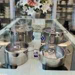 سرویس قابلمه استیل 8 پارچه یونیک مدل درب فلت ج