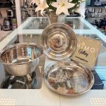 ست لگن و آبکش رنده دار استیل مجموعه سه عددی ج