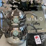 کتری قوری استیل KST دسته عصایی مدل خمره ای الف