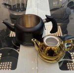 کتری قوری نزاز با قوری طلایی مدل 2407 الف
