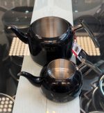 کتری قوری نزاز طرح سنگی مدل 2415 مشکی ساده الف