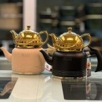 کتری قوری نزاز با قوری طلایی مدل 2407 واو