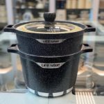 بخارپز و قابلمه دوکاره لایف اسمایل مدل FLCMSS-22-BLACK الف
