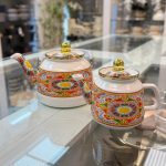 کتری قوری لعابی طرح دار لورنز در طرح های مختلف ل