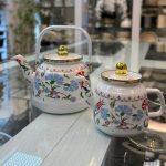 کتری قوری لعابی طرح دار لورنز در طرح های مختلف الف
