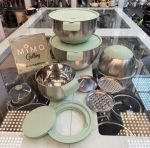 کاسه اسیتل دربدار 4 عددی میکسینگ بول به همراه درب رنده ای مدل تکدسته ح