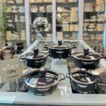 سرویس قابلمه چدن گرانیت 10 پارچه لایف اسمایل مدل FLCM10black الف