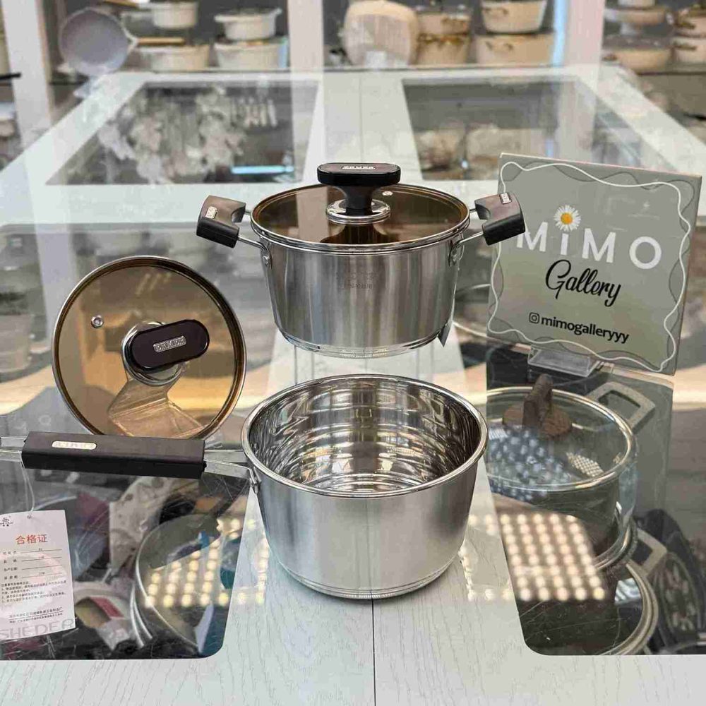 نیم ست قابلمه استیل وارداتی برند سراویتا الف