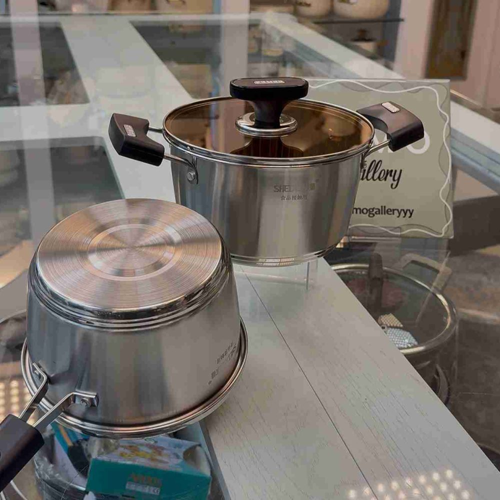 نیم ست قابلمه استیل وارداتی برند سراویتا ج