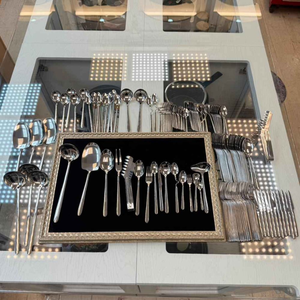 سرویس قاشق چنگال 24 نفره 144 پارچه یونیک الف