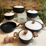 سرویس قابلمه 11 پارچه چدن گرانیتی هاناتک