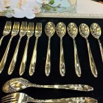 قاشق چنگال 12 پارچه 6نفره لومیرهوم رنگ طلایی الف