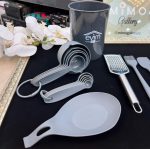 ست کفگیر ملاقه 38 پارچه سلیکونی EVIM ص طوسی