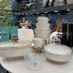 سرویس قابمله 25 پارچه چدن گرانیتی اویز مدل الیپس کرم ک