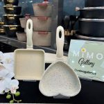 تابه پنکیک کوچک عروس چدن گرانیت مدل قلبی و مربعی الف