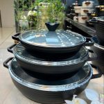 ماهیتابه عروس چدن گرانیت با کیفیت بالا در سه سایز مختلف ج