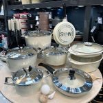 سرویس قابلمه گرانیتی 25 پارچه mgs کرم الف