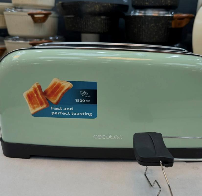 توستر نان برند اسپانیایی سیکوتک Retro Cecotec ق سبز