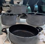 سرویس قابلمه 7 پارچه آذین مدل دسته فانتزی ب