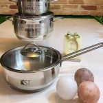 ماهیتابه استیل تکدسته دربدار برندKST