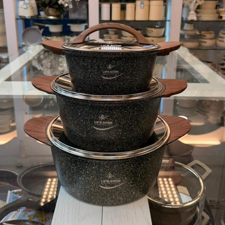 سرویس قابلمه ۶ پارچه لایف اسمایل مدل life pe 28-24-20 الف