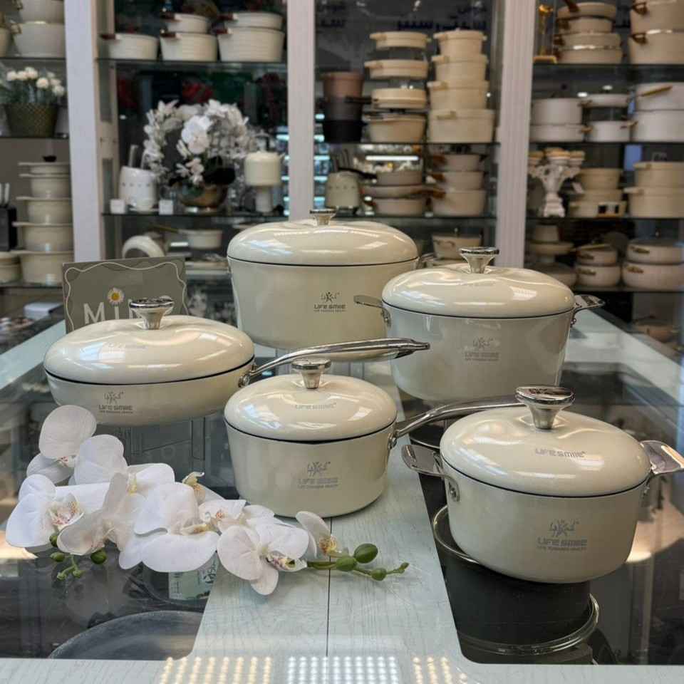 1_11zon (10) سرویس قابلمه ۱۰ پارچه برند لایف اسمایل کد LIFEP21-10-CREAM الف