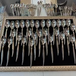 سرویس قاشق چنگال ۱۴۳ پارچه طلایی از برند SG کد249