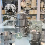 سرویس قابلمه ۹ پارچه از برند اصل WMF آلمان خمره ای - Image 3