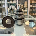 کاسه استیل 12 پارچه عرشیا مدل رنده دار