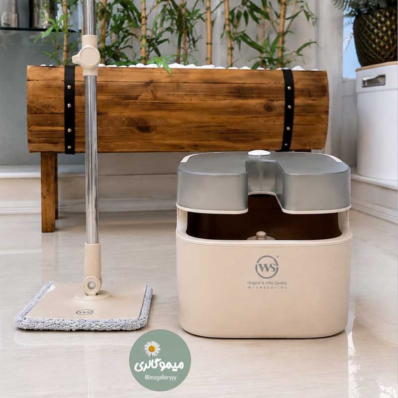 ست سطل و تی چرخشی WS مدل مربعی کد ws700 ج